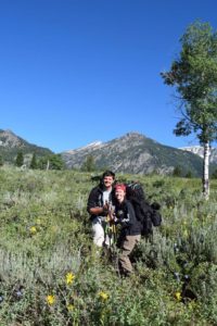 Kait Miller and Steven Miller hiking