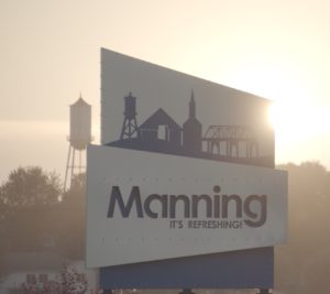 Branded town sign 