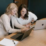 girls working at a computer