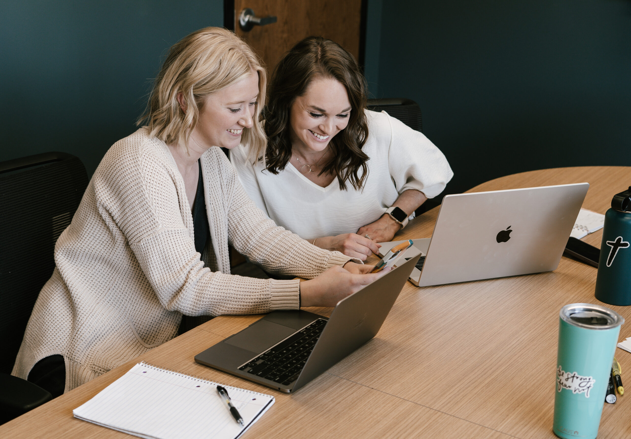 girls working at a computer